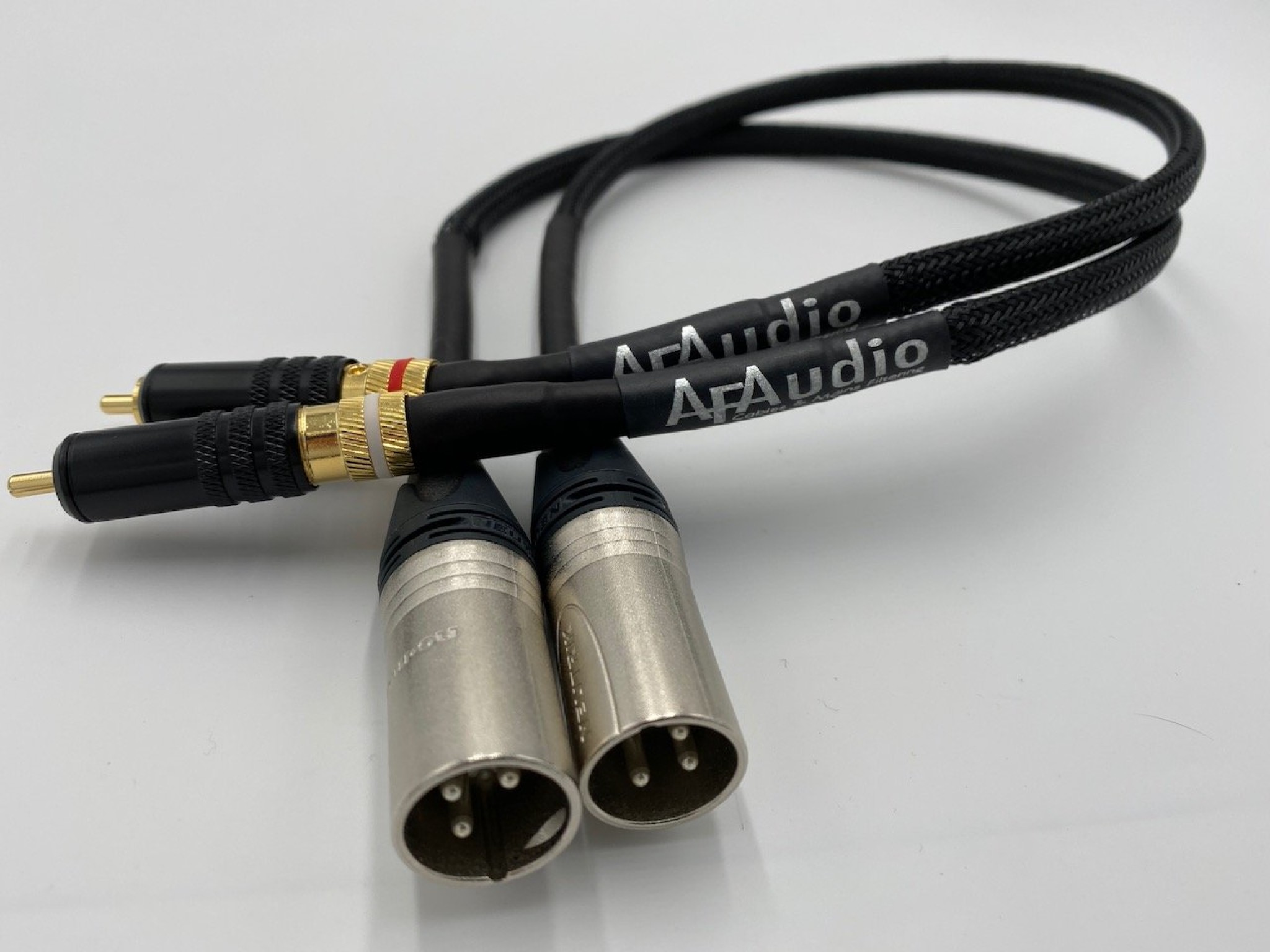 RCA to XLR Solid Silver Interconnect Cable AF Audio